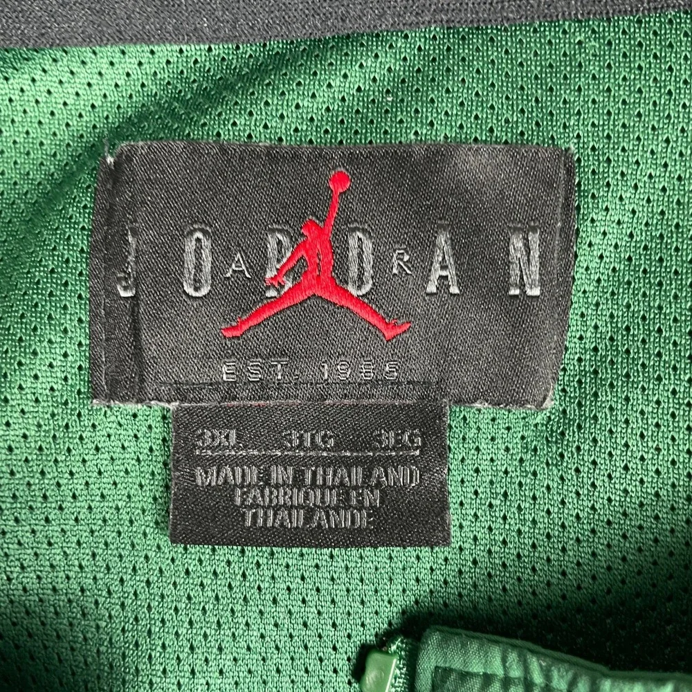 Jordan Windbreaker Jacket Mens 3XL Green 1/4 Zip Pullover Mesh Lined CD2218-341